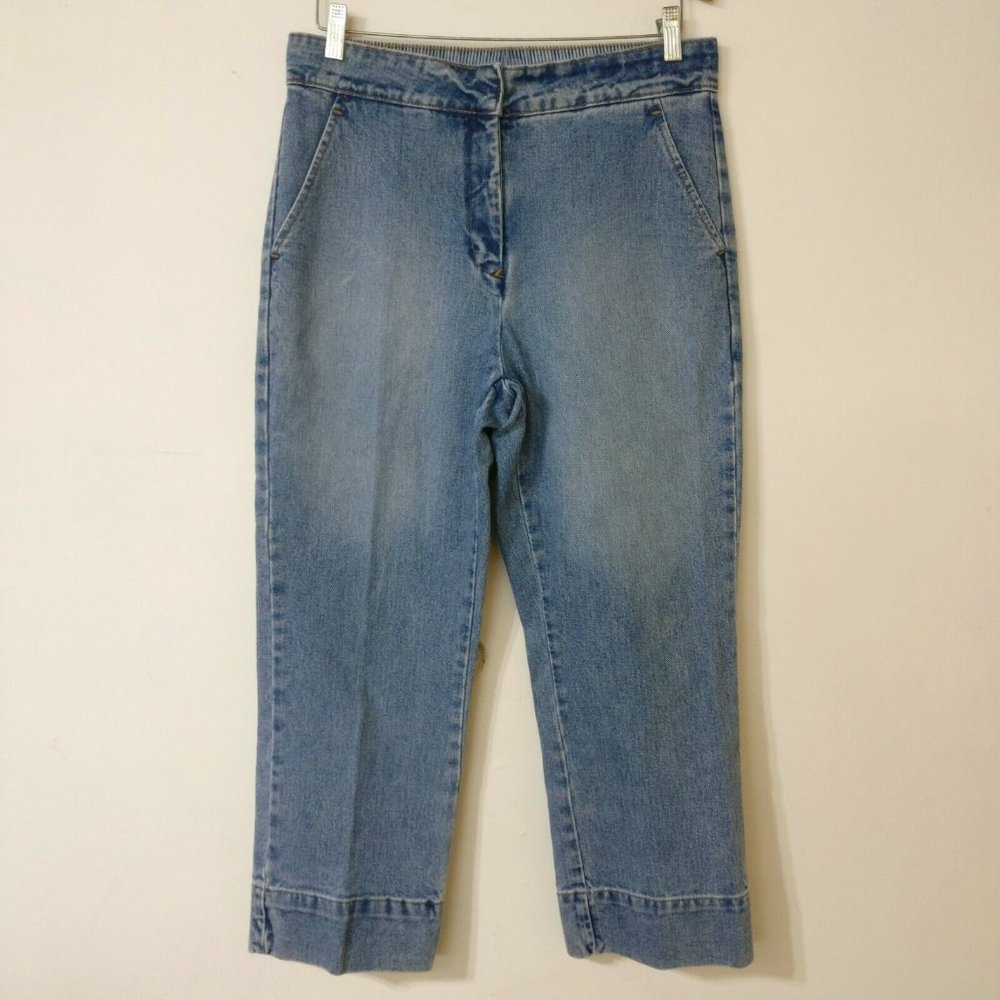 2/$20 Y2K Tommy Hilfiger Mom Capri Jeans 12 High Waist Crop Straight Light Wash